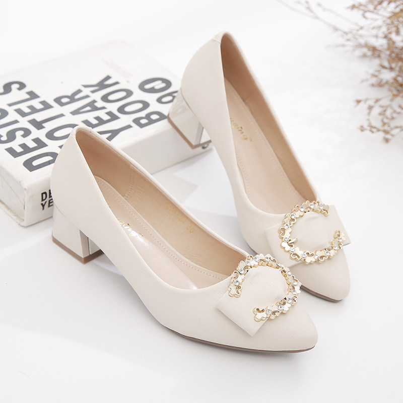 2026年春新作 ローカット ソフトレザー 快適チャンキーヒール メリージェーンシューズ（ママ向け） - 多用途でスタイリッシュ、快適なハイヒール