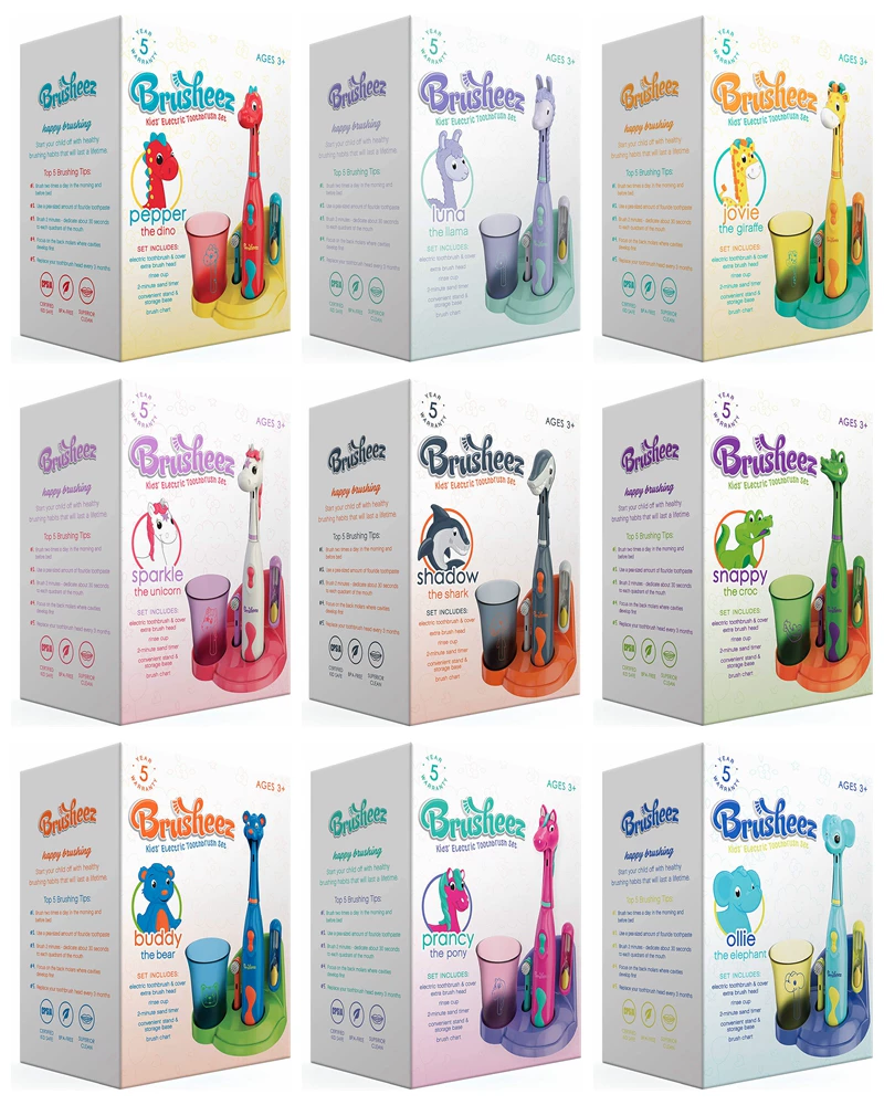 Automatic electric toothbrush set, children's brush soft-bristled, USA, (Physicals), fully automatic, 3-15 years