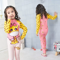Quần dài tay bé gái Xiêm trẻ em áo chống nắng áo tắm phù hợp với bé trai lớn bộ đồ bơi dễ thương cho bé gái - Bộ đồ bơi của Kid đồ bơi trẻ em xuất khẩu