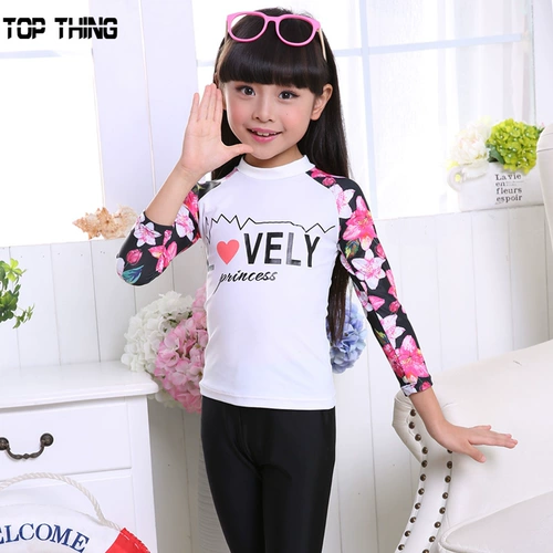 Раздельный купальник, униформа, детский лонгслив, штаны, быстросохнущий милый солнцезащитный крем для плавания, подходит для подростков