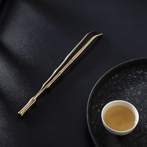 Tea clip Bamboo tea cup clip Wooden tea ceremony Copper tea tweezers Tea set accessories set Stainless steel tea making tools