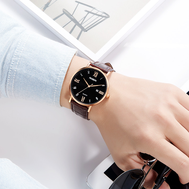 Roston Watch male leather simple fashion trend men's watch ultra thin 2021 new male watch quartz watch