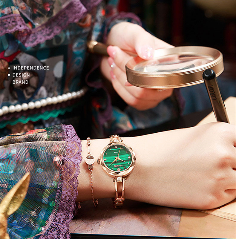 Lawston watch women's small and exquisite simple temperament ins wind top ten brands famous brand women's watch small green watch