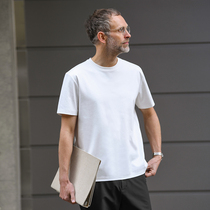 TWO PALMS double-sided mercerized cotton 2024 new high-end pure cotton short-sleeved round neck pima cotton t-shirt for men summer