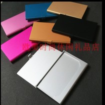Green pink blue silver black gold male Lady matte business card case easy to carry thin and thin business card holder