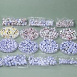 Керамические смешанные сине-белые бусины, материал, аксессуар