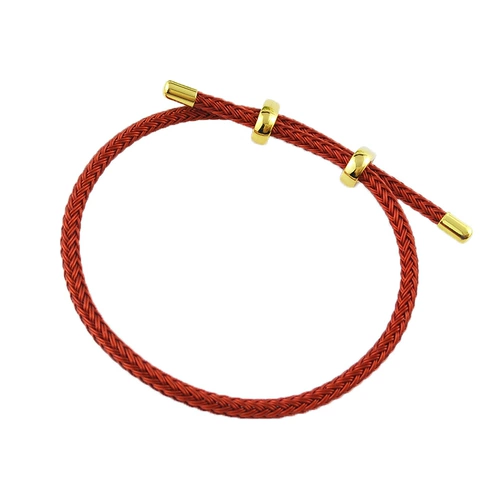 Красочная стальная проволка, оберег на день рождения, регулируемый браслет из красной нити с аксессуарами с бусинами, «сделай сам»