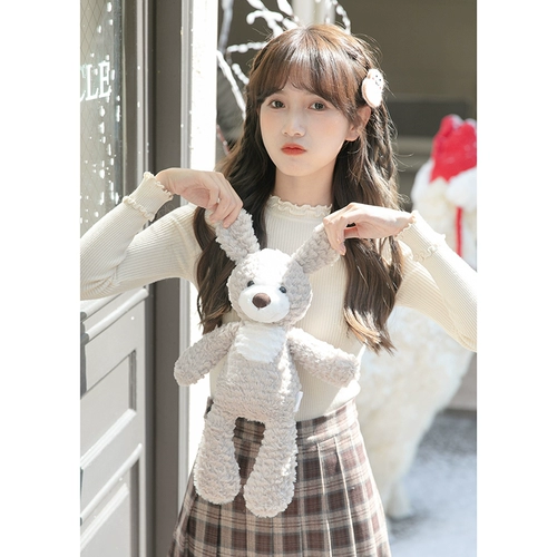 Белый цветной приятный телу приталенный трикотажный свитер, высокий воротник, французский стиль, подходит для подростков