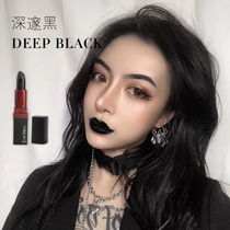 Tranquility with the same black lipstick pure black vampire taboo kiss retro matte female cos Halloween makeup