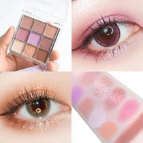 Nine-color eye shadow plate ins super hot student cheap pink purple purple orange small plate portable and compact