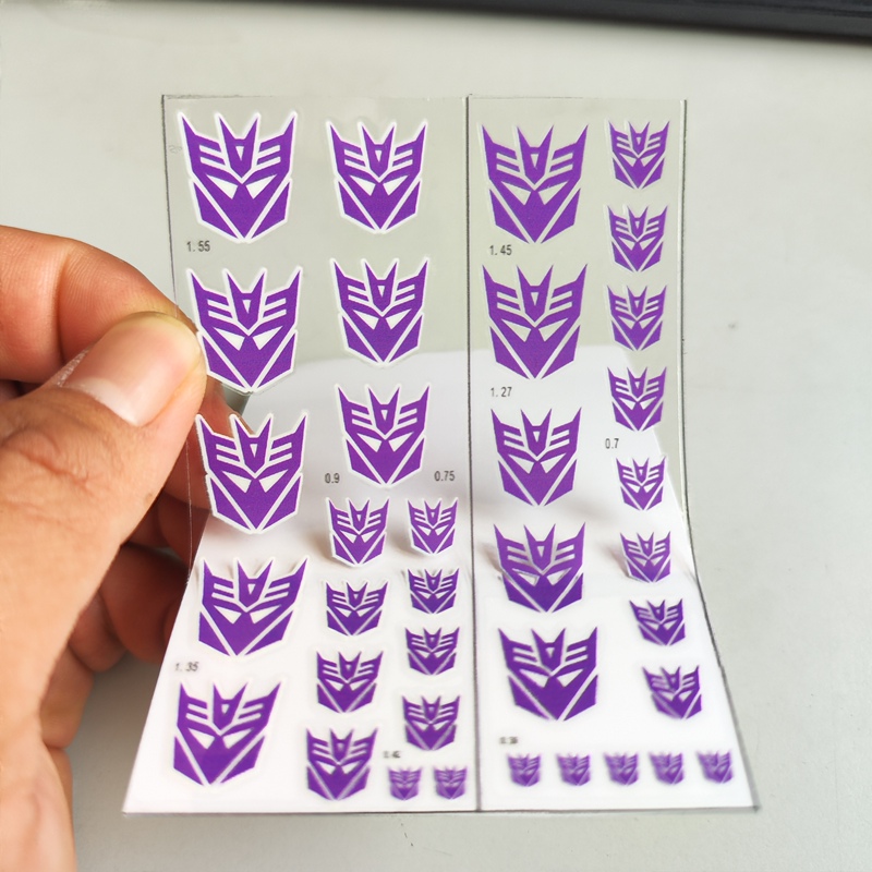 Transformers Toy Sticker Logo Car Emblem Optimus Prime White Background Hollow Transfer Sticker Shoulder Patch Non-Water Sticker