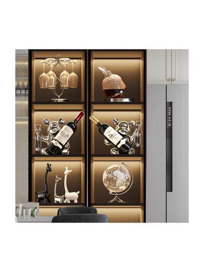 海贝海暴力熊红酒架装饰品摆件轻奢高档酒柜电视柜餐边柜家居饰品