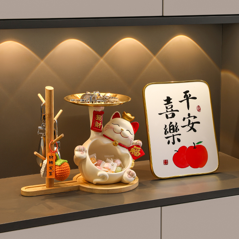 Property Cat Entrance Door Shoe Cabinet Key Containing Xuan Guan Adornment Swing Piece Living Room Home Joe New Residence Gift-Taobao