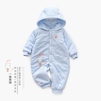 Newborn Baby Clothes Winter Baby Jumpsuit Outdoor Cotton Baby Ultra Cute Padded Cotton Crepe Full Moon Cotton Clothing