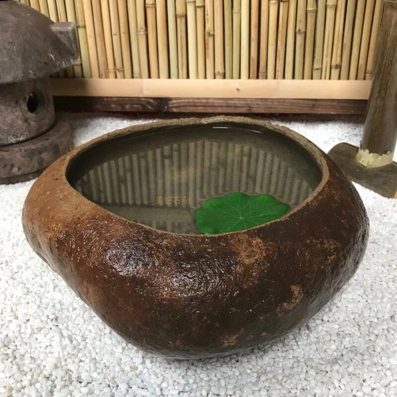 Pebble Fish Tank Courtyard Garden Feng Shui Pool Decoration Landscape Natural Stone Tank Living Room Terrace Creative Water Basin