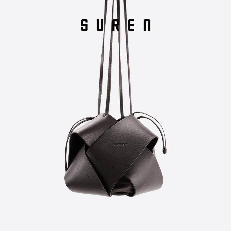 Suren Niche Woven Bag Knot Bag Women's Shoulder Handbag Wabi-Sabi Style New Chinese Style 1366