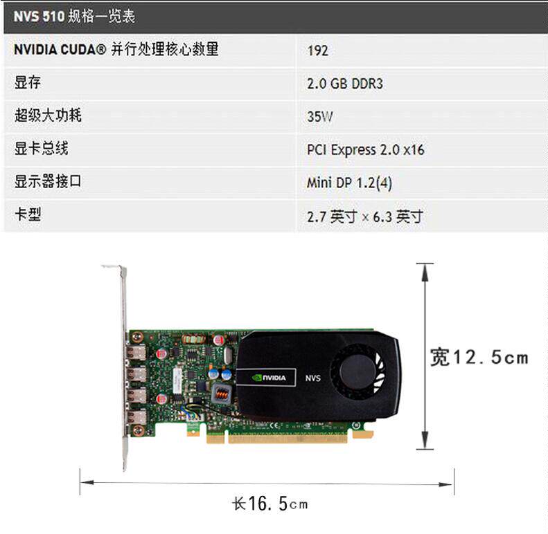 Видеокарта Красивая станция для NVIDIA nvs510 2 ГБ 4 экран 4K акции выходного профессиональный мульти-экран низкое энергопотребление видеокарты 2GB