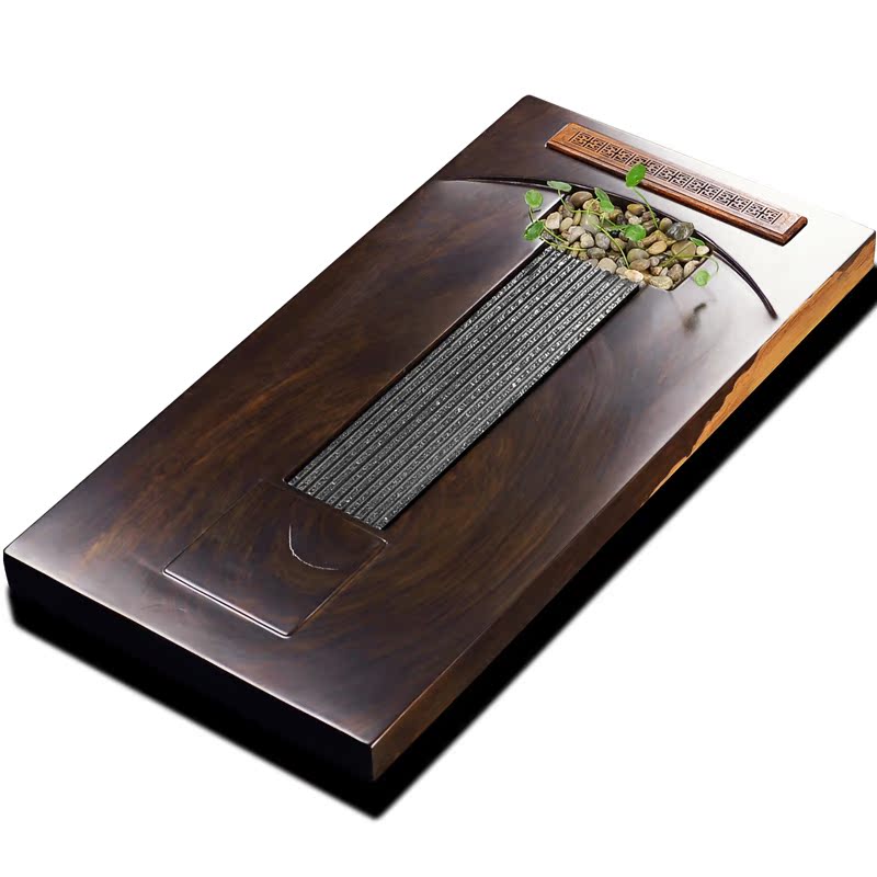 It still fang ebony wood ground contracted tablet sharply stone tea saucer large tea sea kung fu tea set