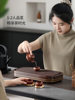 2025 New Model Small Electric Tea Tray for One Person, Dry Brewing Station for Living Room Home Use, Tea Sea Drainage Kung Fu Tea Table Tray