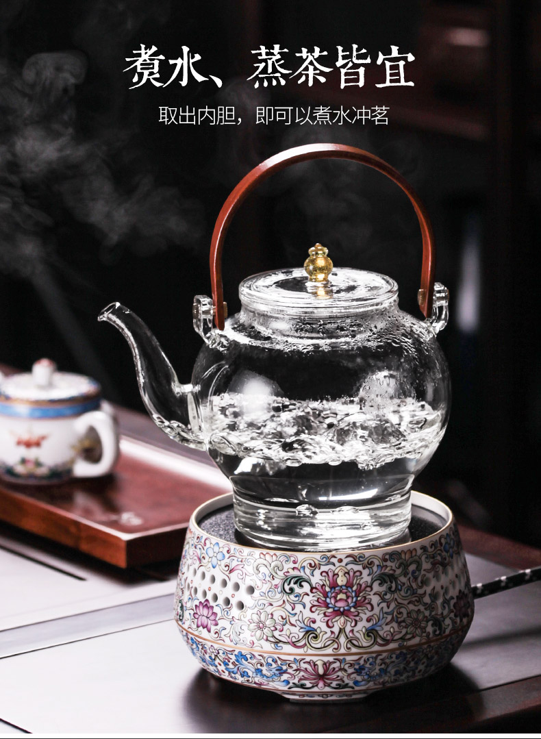 It still fang glass boiling heat resisting high temperature transparent teapot tea mercifully tea kettle boil kettle small home