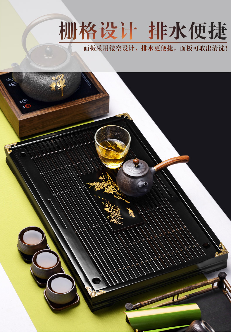 It still sea lane solid wood tea tray, tea tea tray saucer drawer amphibious kung fu tea tea tray was solid wood