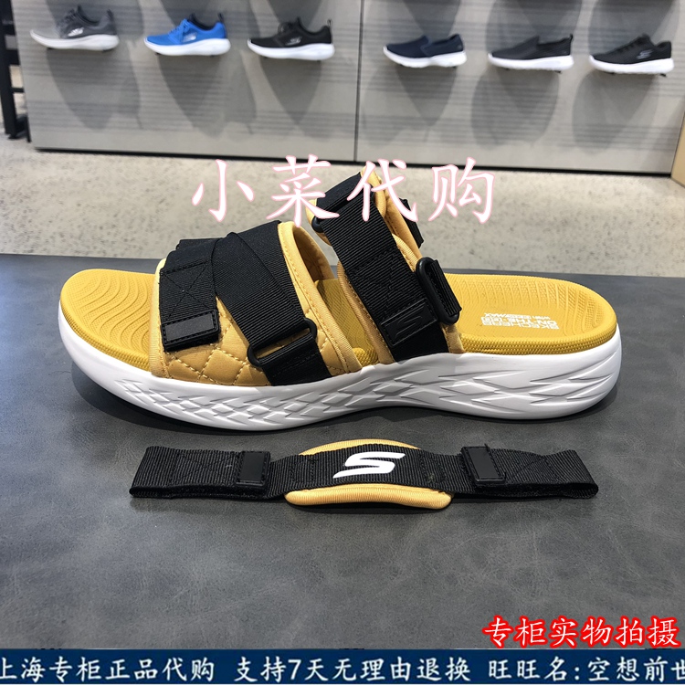 Skechers Skechers 2018 mùa hè mới thể thao giản dị dép giày bãi biển dép nam giày 55367 dép quai hậu đế cao