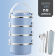 hộp cơm văn phòng cắm điện Hộp đựng đồ ăn bằng thép không gỉ 304 lớn, thùng cách nhiệt cho người lớn Nhật Bản 2 hộp ăn trưa 1 học sinh 3 ba lớp 4 hộp ăn trưa - Hộp cơm điện sưởi ấm hộp cơm điện bear
