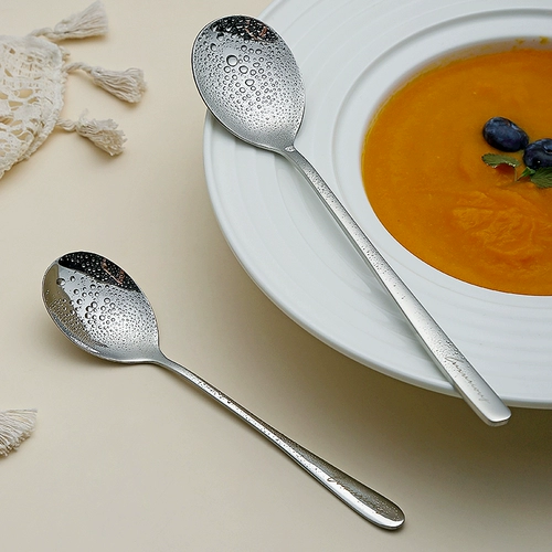 Ложка из нержавеющей стали для домашнего использования, детская вилка для еды, посуда, слиток