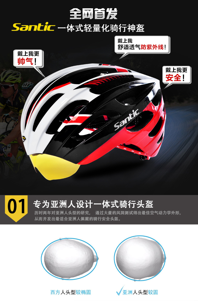 Casque cycliste SANTIC - Ref 2237184 Image 8