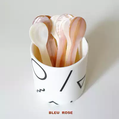 BLEU et ROSE (pearl spoon) Kawai Fritillaria creative coffee spoon ins Korean style dessert jam spoon tableware