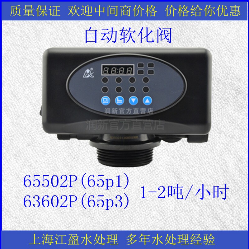 润新全自动软化阀63502P/F65P1家用2-4吨软水设备锅炉软化机头F63