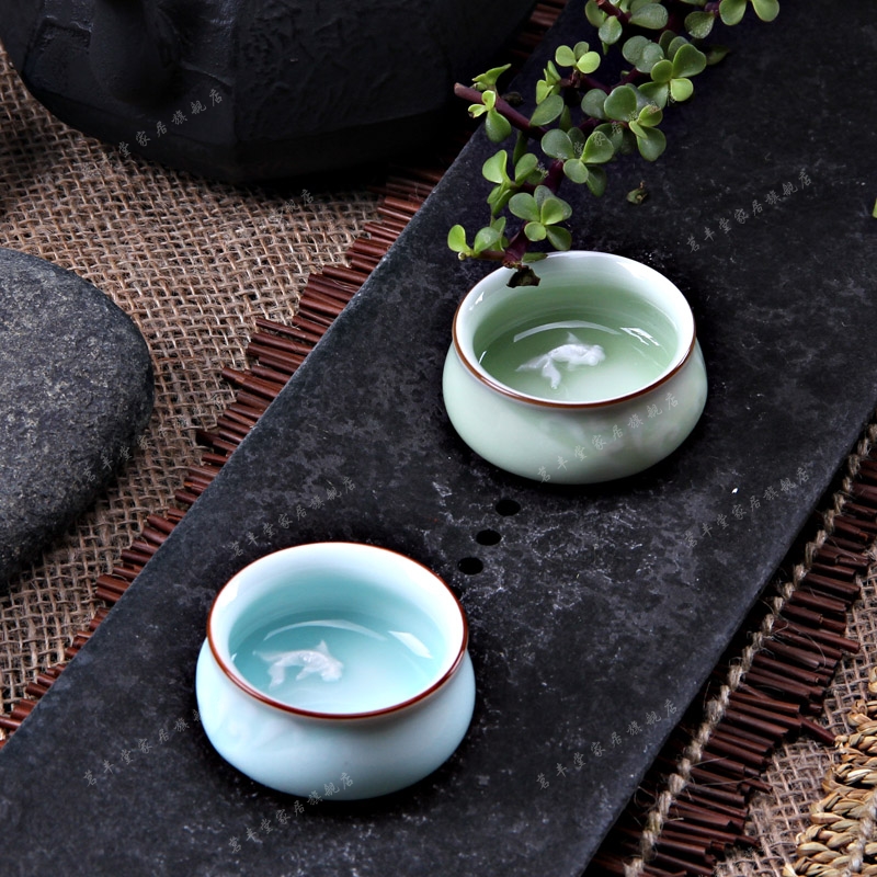 Mingyuan FengTang boutique specials longquan celadon small cup sample tea cup kung fu tea tea cups, ceramic cup