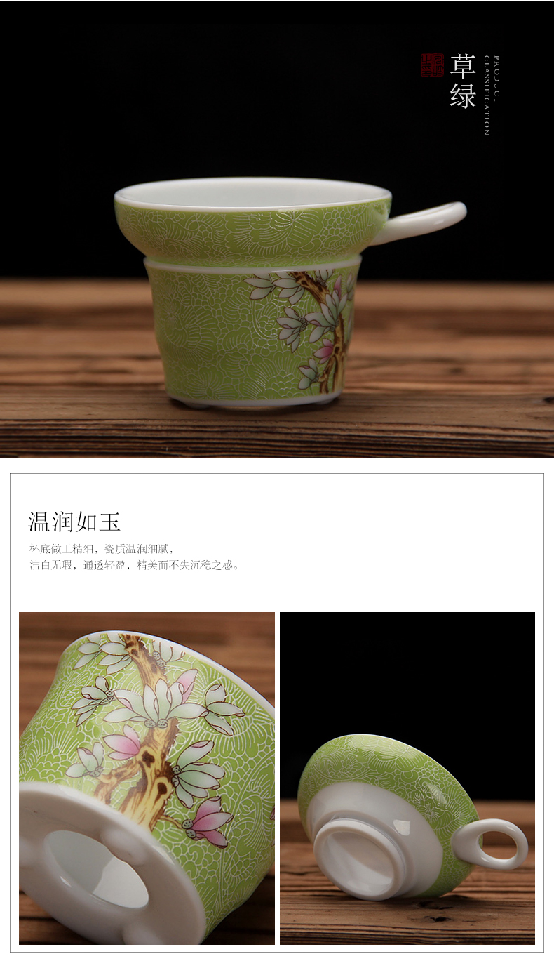 Mingyuan FengTang pick flowers) ceramic filter tea filter kung fu tea tea strainer in hot tea filters