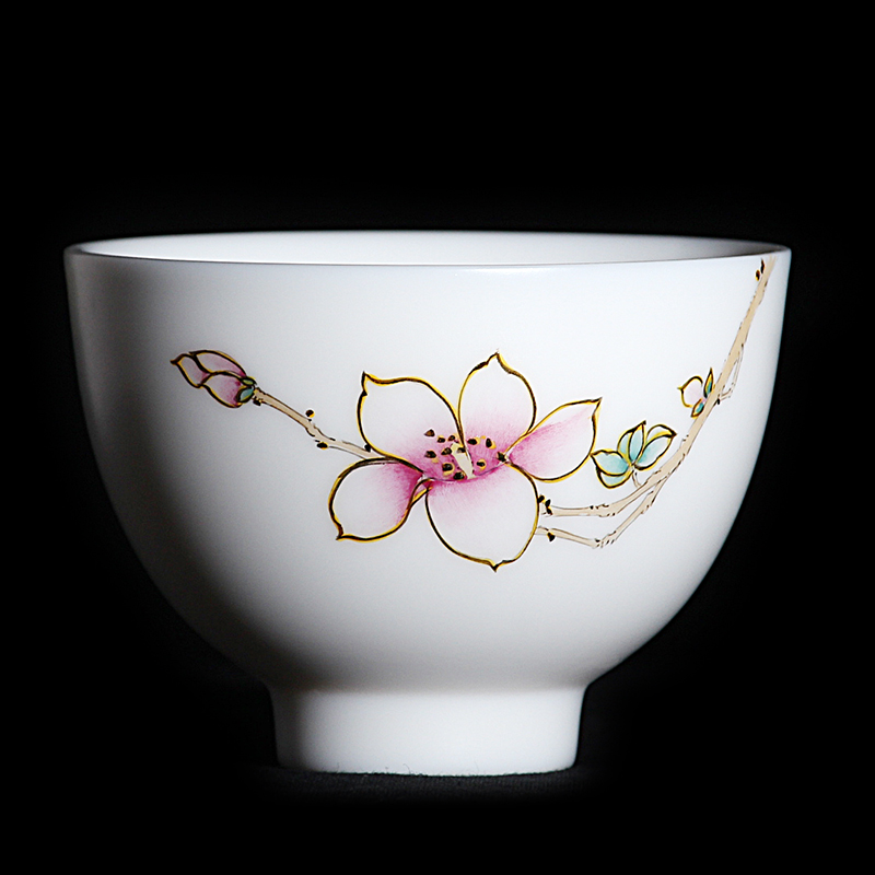 Mingyuan FengTang dehua white porcelain sample tea cup to suggest soil hand - made ceramic kung fu tea cups personal master cup home