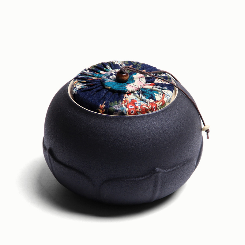 Mingyuan FengTang sealed ceramic pot of tea box barrels of large storage tank receives the pu - erh tea caddy fixings mini portable tea set