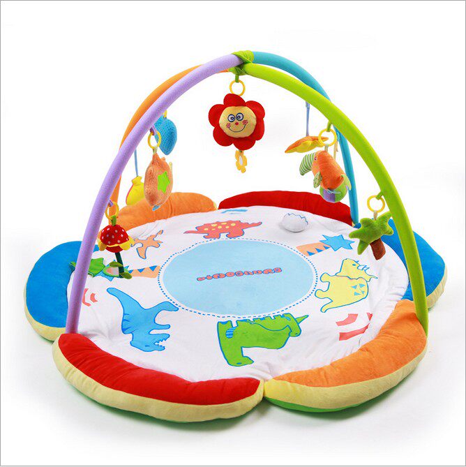 0-1 year old baby fitness rack toy 3-12 months baby music game blanket fitness equipment full moon hundred days gift