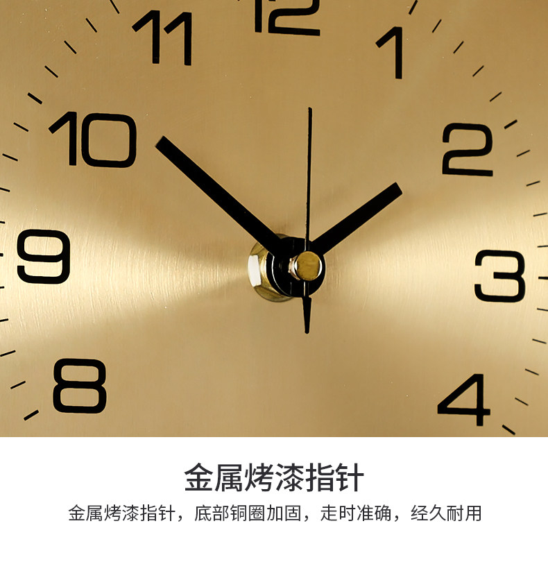 Часы 座钟客厅家用实木坐钟表指针式温度湿度台钟静音桌柜摆台时钟d527 Hense