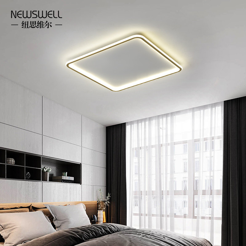 Nordic modern minimalist ultra-thin rectangular LED suction top lamp Living room Home Creative dining room Room Bedroom light