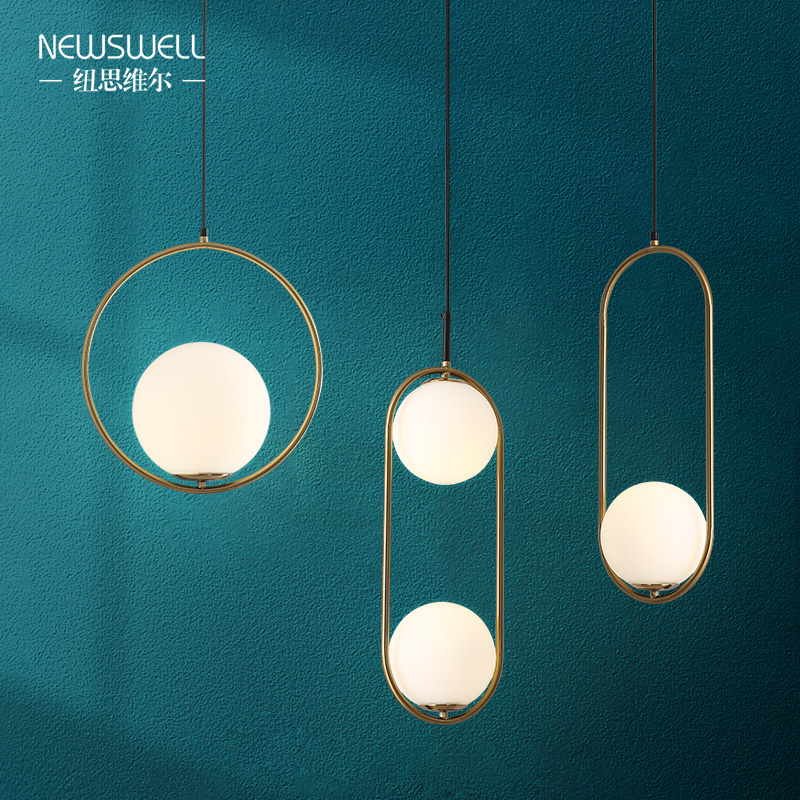 Nordic Bedroom Chandelia Lunar Lighting Net Red Bedside Small Chandelia Creative Art Modern Minima Bar Dining Room Lamp