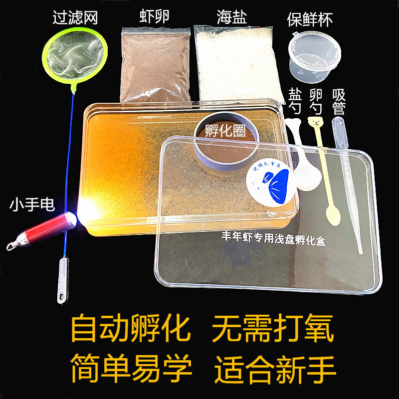 Shallow disk hatch box Fertile shrimp egg incubator hatcher without oxygen hatching fecuum insect large red egg hatching