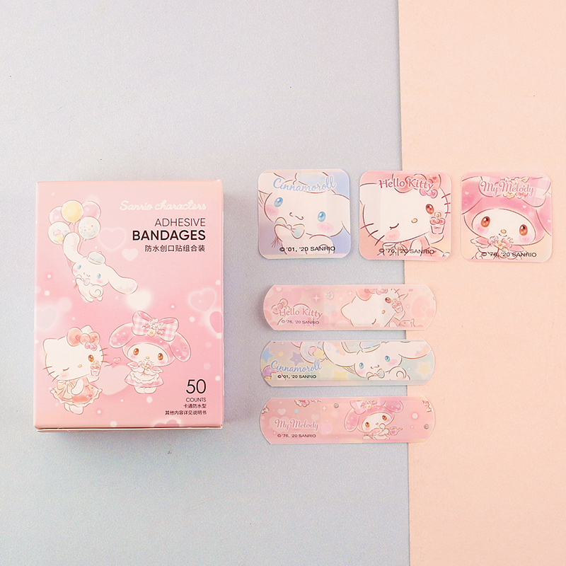 Pinkminiso MINISO sanrio  dream classic waterproof Band-aid lovely Adorable Cinnamoroll  ventilation 50 Film packaging