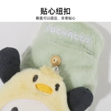 Милые флисовые удерживающие тепло перчатки для взрослых