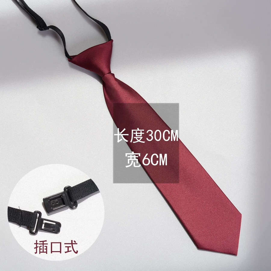 Tie Korean style, universal black, multiple lengths (47/38/30 cm) and width/zip options
