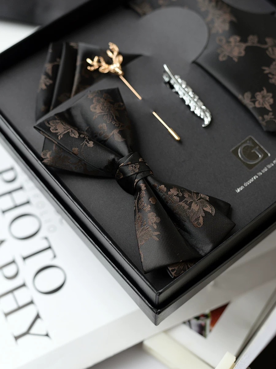 Men's bow tie, gift box, set, Birthday gift