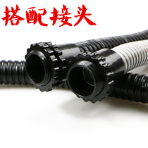 Nylon national standard plastic-coated metal hose connector quick in-line threaded hose straight-through plastic black joint