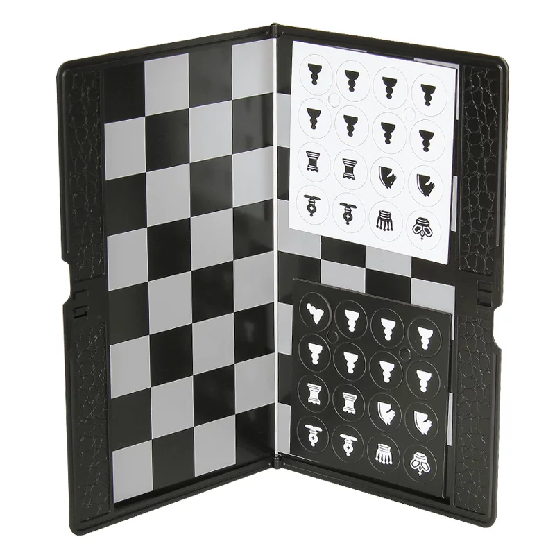 Magnetic foldable small handheld chess from soft rubber