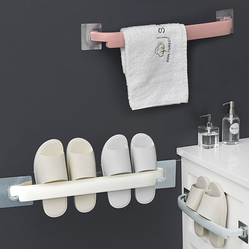 Hair Towel Rack Free From Punching Makeup Room Bathroom Minima Creative Bath Towel Rack Wall Hanging Shelf Wall-mounted Towel Hanging Pole