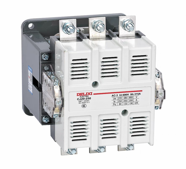 Delixi Cj20-250 Ac Contactor Three-Phase 380V 220V 250 Amp Contactor Cj20250