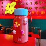 Мультяшный вместительный и большой детский стакан из нержавеющей стали, милый портативный чайник, простой и элегантный дизайн