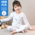 Trẻ em trung niên vải cotton cha mẹ trẻ em đồ lót trẻ em cô gái dài tay quần áo ở nhà mùa xuân và mùa thu mỏng đáy quần áo mùa thu quần dài phù hợp với Cha mẹ và con